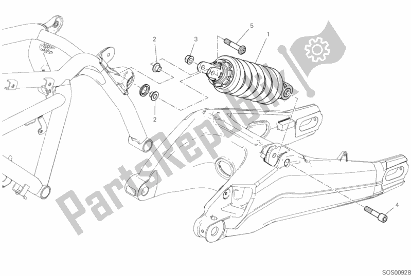 Todas las partes para Amortiguador Trasero de Ducati Scrambler 1100 Special Thailand USA 2019